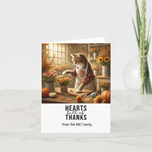 Thanksgiving Day for Cat Lovers Holiday Card