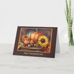 Thanksgiving Day General Custom Text with Fall Holiday Card
