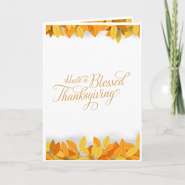 Thanksgiving Day Greeting Card (Front)