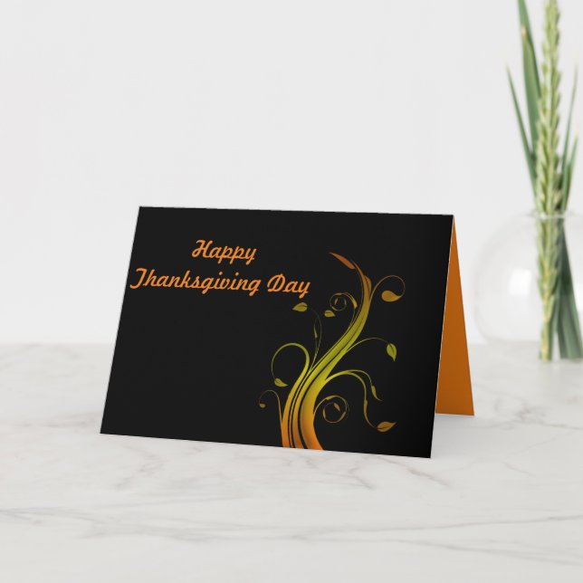 Thanksgiving day holiday card (Front)