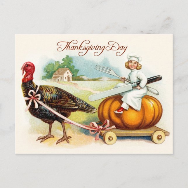 Thanksgiving Day Holiday Postcard (Front)
