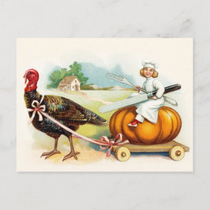 Thanksgiving Day Holiday Postcard
