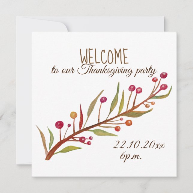 Thanksgiving Day Invitations (Front)