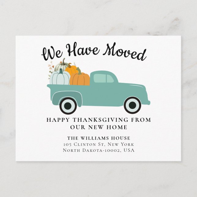 Thanksgiving Day Moving Pumpkin Announcement Truck (Front)