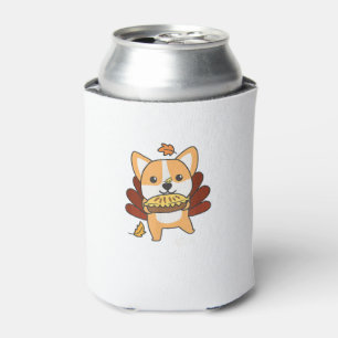 Thanksgiving Day Outfits Turkey Corgi With Applepi Can Cooler