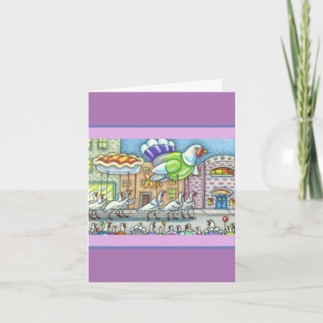 THANKSGIVING DAY PARADE TURKEY HELIUM BALLOONS Blk Card (Front)