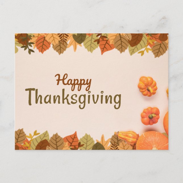 Thanksgiving Day Postcard (Front)
