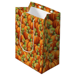 THANKSGIVING DAY PUMPKINS  MEDIUM GIFT BAG