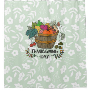 Thanksgiving Day Shower Curtain