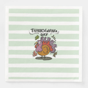 Thanksgiving Day Turkey Art – Classic Autumn Napkin
