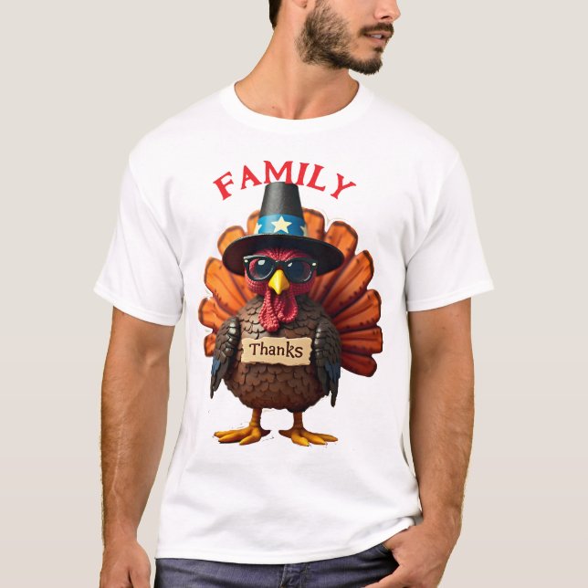 Thanksgiving Day Turkey feast dinner |Thanksgiving T-Shirt (Front)