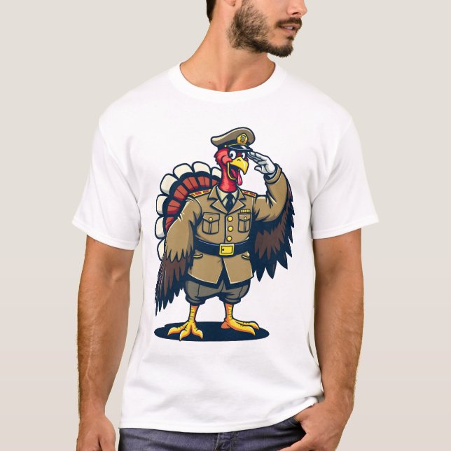 Thanksgiving Day Veteran turkey |Thanksgiving T-Shirt (Front)