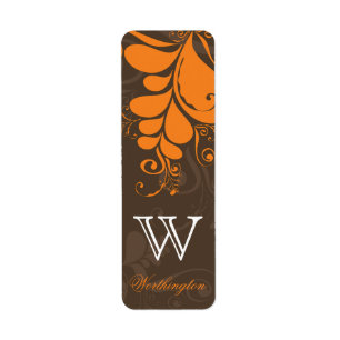 Thanksgiving Deco Leaves And Swirls Monogram Party