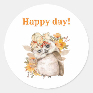 Thanksgiving Decor Fall Farmhouse  Classic Round Sticker