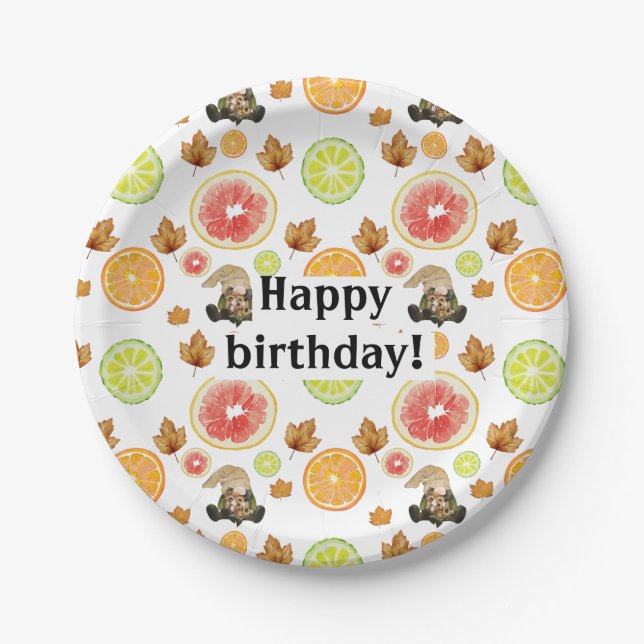 Thanksgiving Decor Fall Farmhouse  Paper Plate (Front)