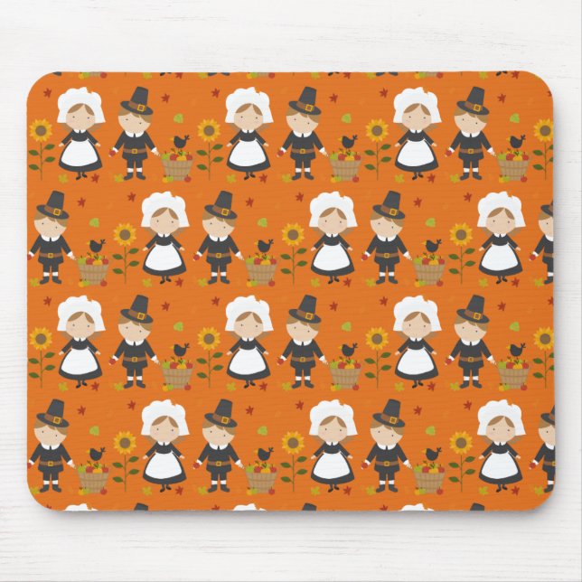 Thanksgiving Decoration Autumn Fall Pattern Mouse Mat (Front)