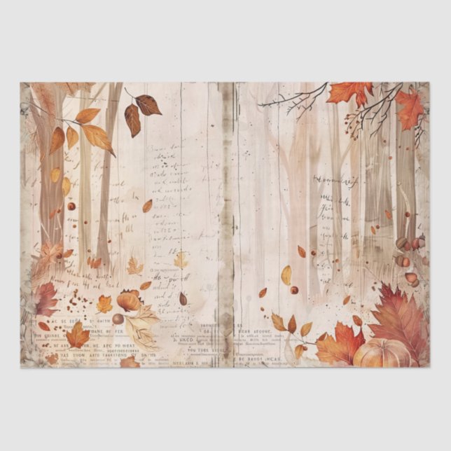 Thanksgiving Decoupage  Tissue Paper (Front)