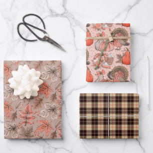 Thanksgiving Delight Wrapping Paper Sheet