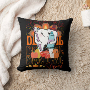 Thanksgiving Dental Squad Festive Dental Team Cushion