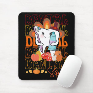 Thanksgiving Dental Squad Festive Dental Team Mouse Mat