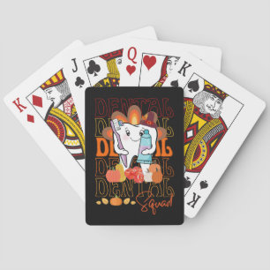Thanksgiving Dental Squad Festive Dental Team Playing Cards