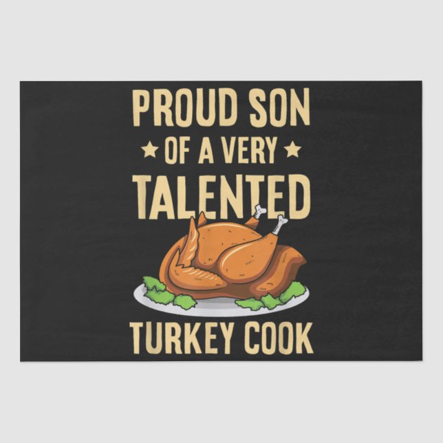 Thanksgiving Design for a Son of a Turkey Cook Tissue Paper (Front)