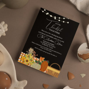 Thanksgiving Dineer fall Pumpkin Turkey party  Inv Invitation