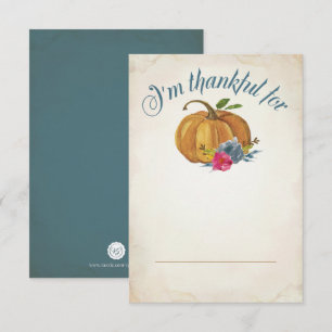 Thanksgiving Diner Table Place Cards