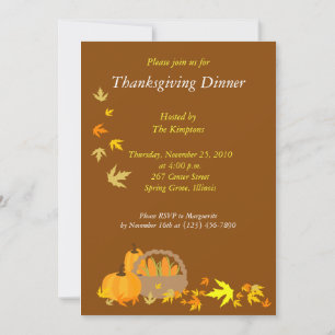 Thanksgiving Dinner 5x7 Harvest invitation