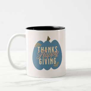 Thanksgiving Dinner Blue Pumpkin Coffee Mug