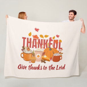 THANKSGIVING DINNER Church Service Invitation Fleece Blanket