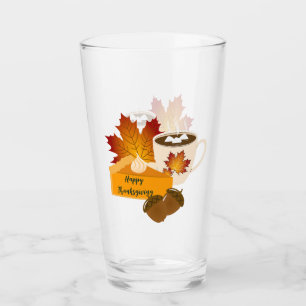 Thanksgiving Dinner Cuisine Pumpkin Pie Hot Choco Glass