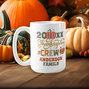Thanksgiving Dinner Family Name Year Keepsake Coffee Mug