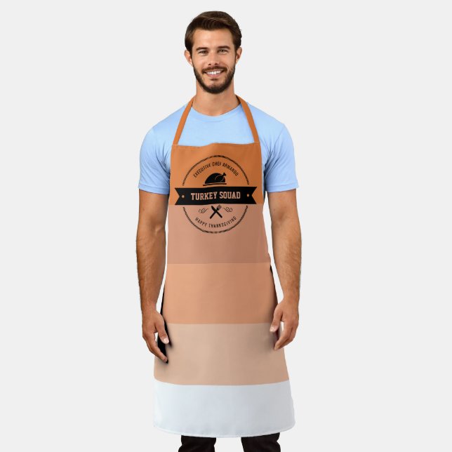 Thanksgiving Dinner Funny Turkey Personalised Apron (Worn)