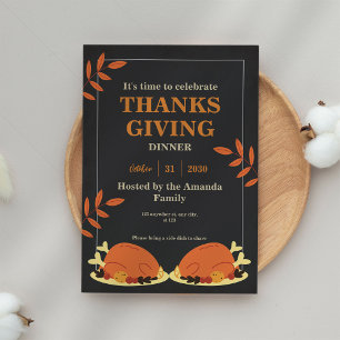 ThanksGiving Dinner Holiday Invitation