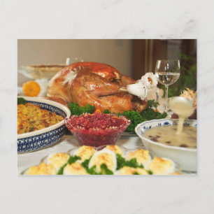 Thanksgiving Dinner Holiday Postcard