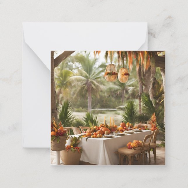 Thanksgiving Dinner in the Tropics Card (Front)