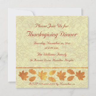 Thanksgiving Dinner Invitation
