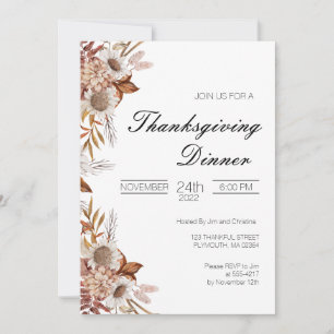 Thanksgiving Dinner Invitation