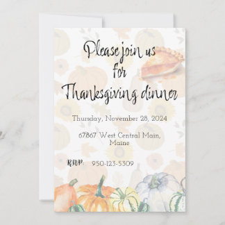 Thanksgiving Dinner Invitation