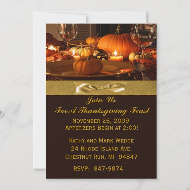 Thanksgiving Dinner Invitation (Front)