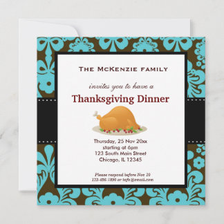 Thanksgiving dinner invitation