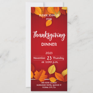 Thanksgiving Dinner Invitation