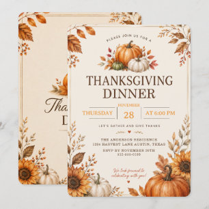 Thanksgiving Dinner Invitation