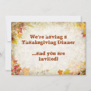 Thanksgiving Dinner Invitation