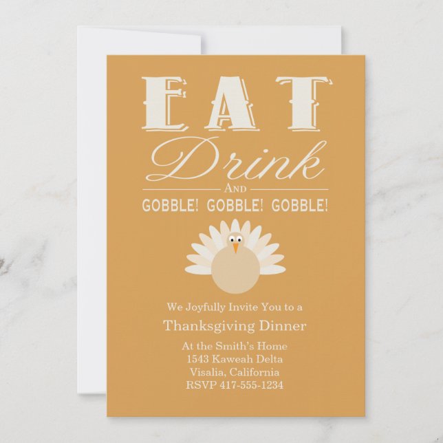 Thanksgiving Dinner Invitation (Front)