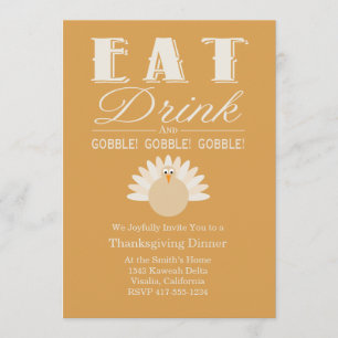 Thanksgiving Dinner Invitation