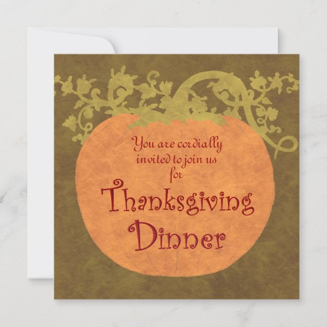 Thanksgiving Dinner Invitation (Front)