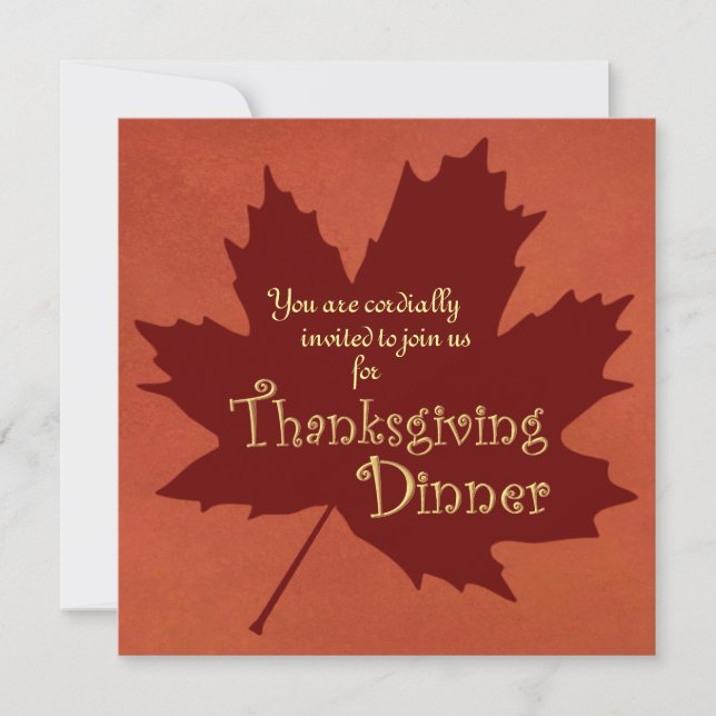 Thanksgiving Dinner Invitation (Front)