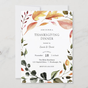 Thanksgiving dinner invitation